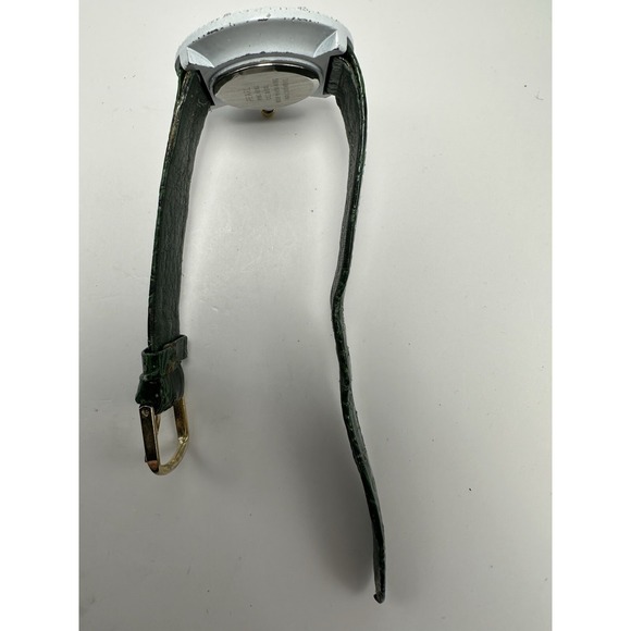 Pearl‎ Christmas Tree Ladies Watch New Battery 36MM 7" Green Leather Band C16 - Picture 12 of 12